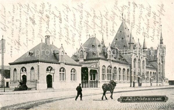 Furnes Veurne West-Vlaanderen Belgie Exterieure de la Gare
