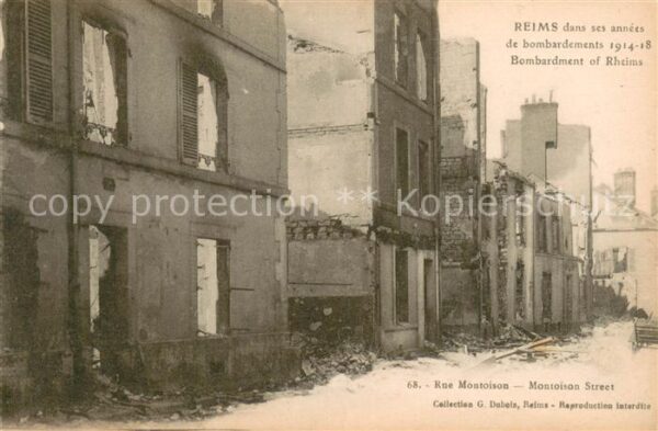 Reims 51 dans ses annees de bombardements 1914-1