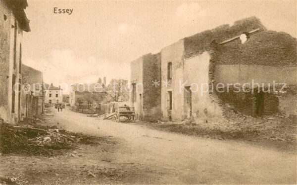 Essey 54-les-Nancy Zerstörtes Dorf in WK1