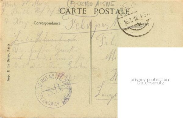 Pontavert Eglise en Juin 1916 apres bombardement – Bild 2
