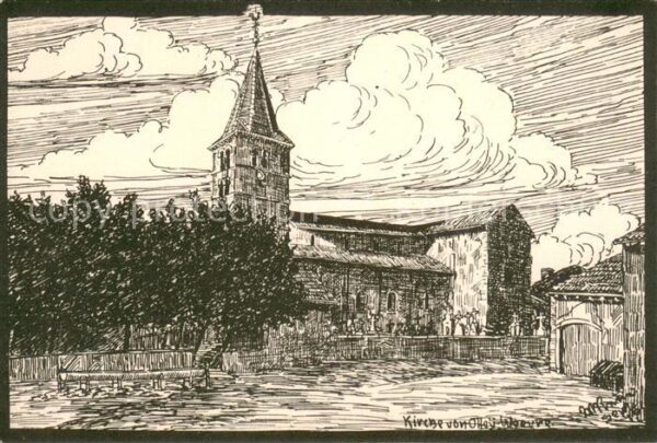 Olley 54 Kirche von Olfen Zeichnung