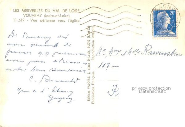 Vouvray Indre-et-Loire Vue aerienne vers l'eglise – Bild 2