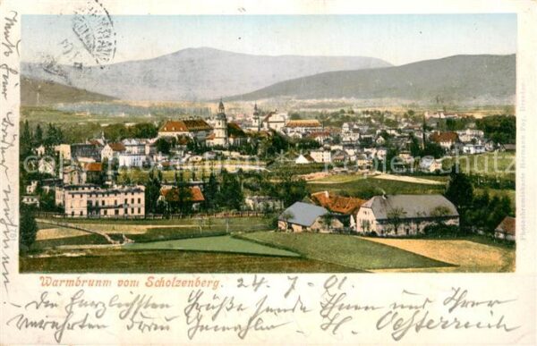 Warmbrunn Bad Blick vom Scholzenberg