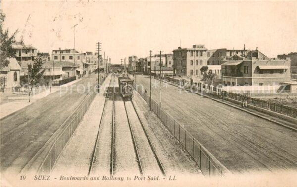 Suez Canal de Boulevard and Railway to Port Said