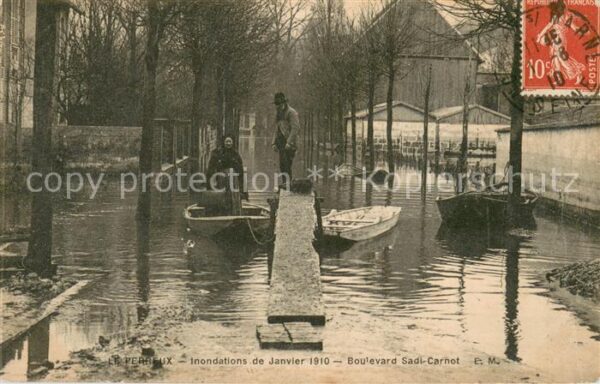 Le Perreux-sur-Marne Inondations de Janvier 1910 Boulevard S