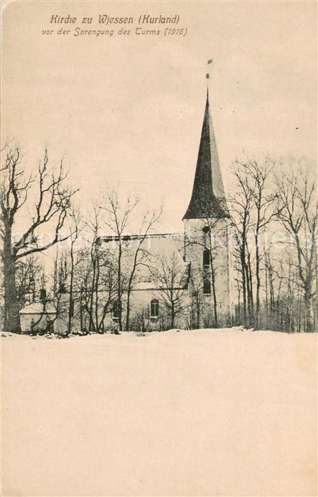 Wjessen Lettland Kirche vor der Sprengung