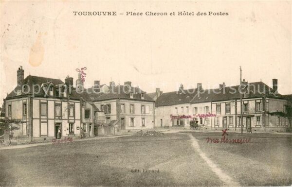 Tourouvre Place Cheron et Hotel des Postes