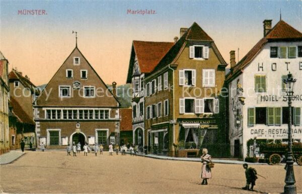Muenster Elsass Marktplatz