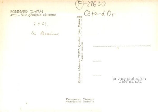 Pommard Vue generale aerienne – Bild 2