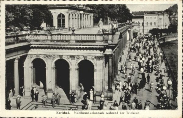 Karlsbad Eger Karlsbad Mühlbrunnkolonade Trinkzeit