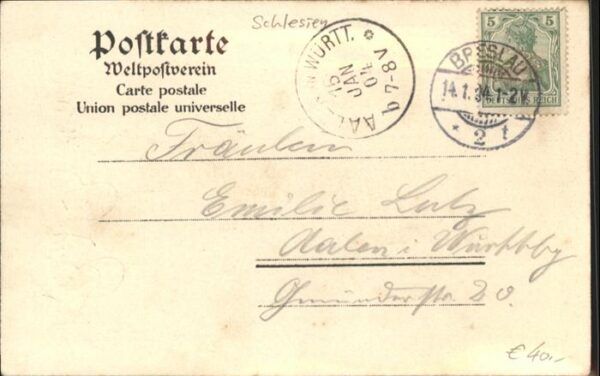 Breslau Niederschlesien Breslau Schweidnitzerstrasse Kutsche – Bild 2