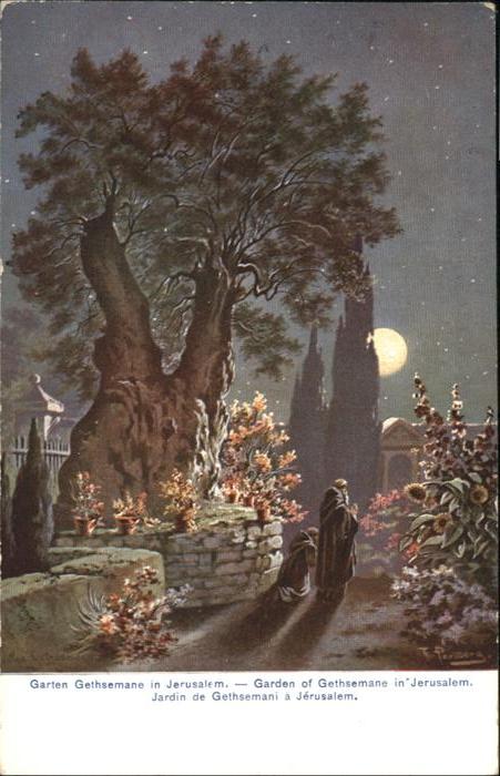 Jerusalem Yerushalayim Jerusalem Garten Gethsemane Künstler F.