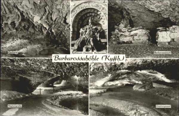Hoehlen Caves Grottes Tropfsteinhöhle Barbarossahöhle Kyffhäu