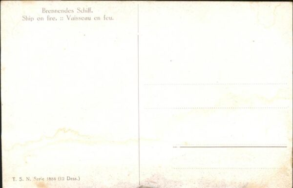 Schiffe Ships Navires Brennendes Schiff – Bild 2