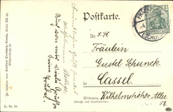 Scherenschnitt Schattenbildkarte Künstler Carus Gaisbock – Bild 2