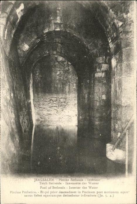 Jerusalem Yerushalayim Pool Bethesda Interior Water