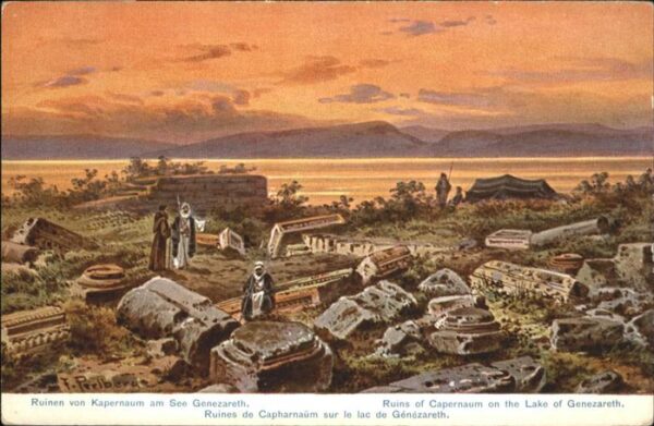 Lake Genezareth Ruines Capharnaum Künstler F Perlberg