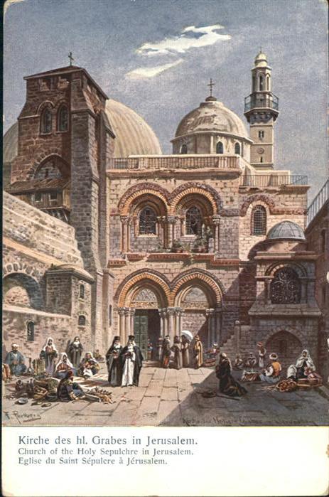 Jerusalem Yerushalayim Kirche  Church Holy Sepulchre Künstler