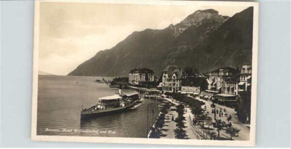 Schiffe Ships Navires Brunnen Hotel Waldstätterhof Post