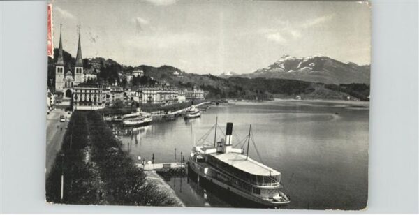Schiffe Ships Navires Luzern Quai Rigi