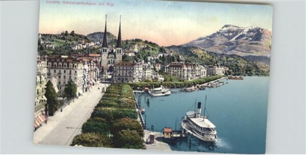 Schiffe Ships Navires Luzern Schweizerhofquai Rigi