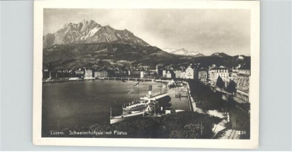 Dampfer Binnenschifffahrt Luzern Schweizerhofquai Pilatus