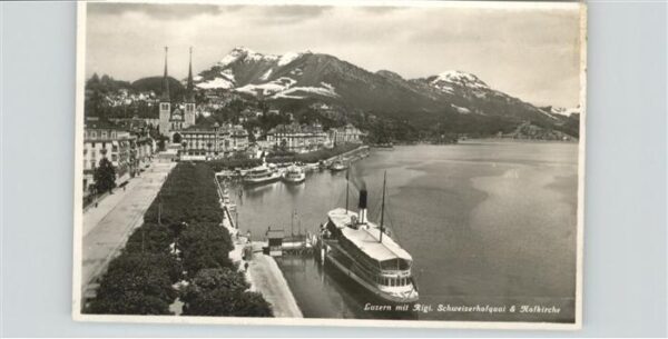 Schiffe Ships Navires Luzern Rigi Schweizerhofquai Hofkirche
