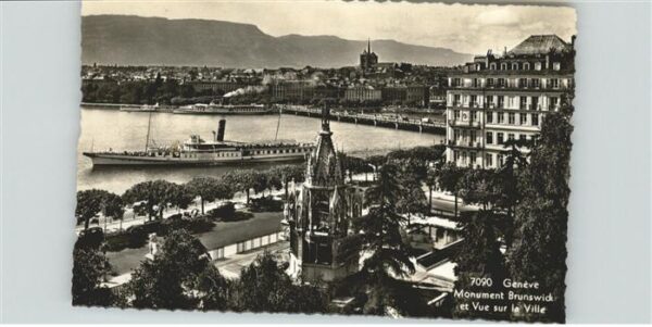 Schiffe Ships Navires Geneve Monument Brunswick