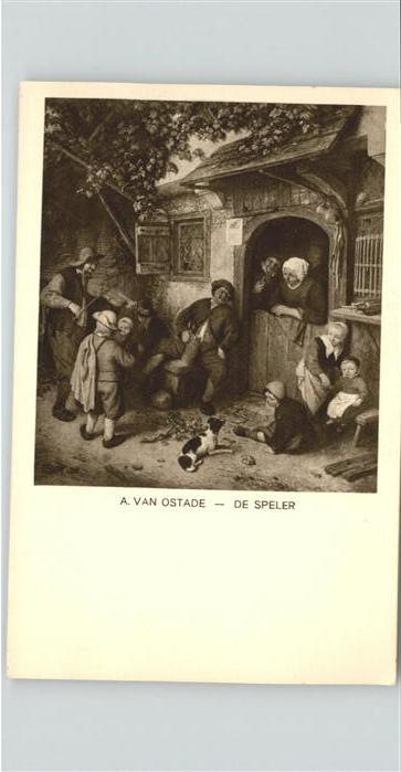 Adriaen van Ostade De Speler Hund