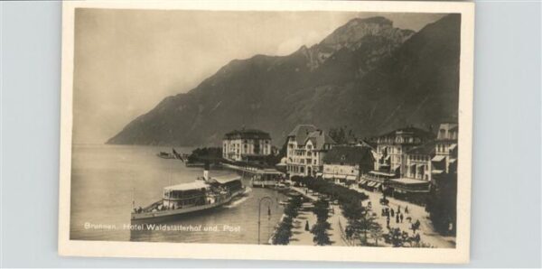 Schiffe Ships Navires Brunnen Hotel Waldstätterhof Post