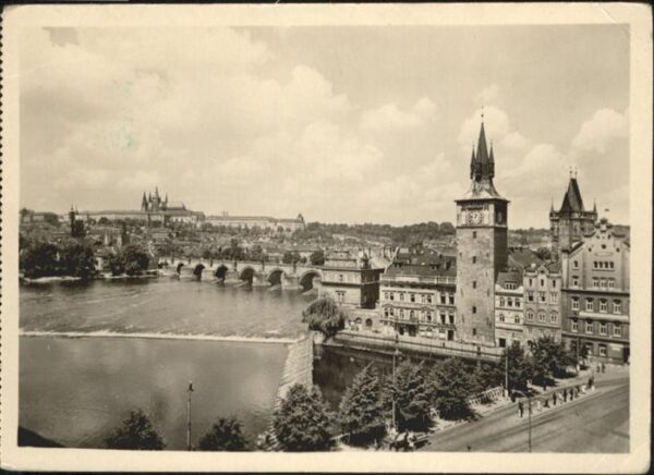 Prag Prahy Prague Schloss Brücke