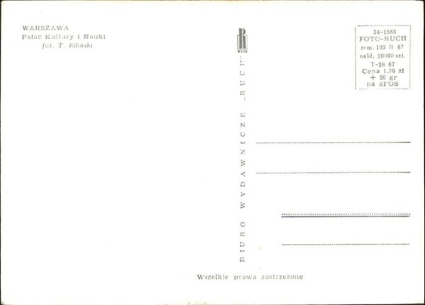 Warszawa Palac Kultary Nauki – Bild 2