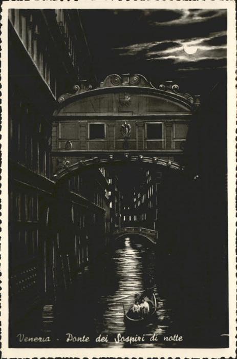 Venezia Venedig Ponte dei Sospiri di notte