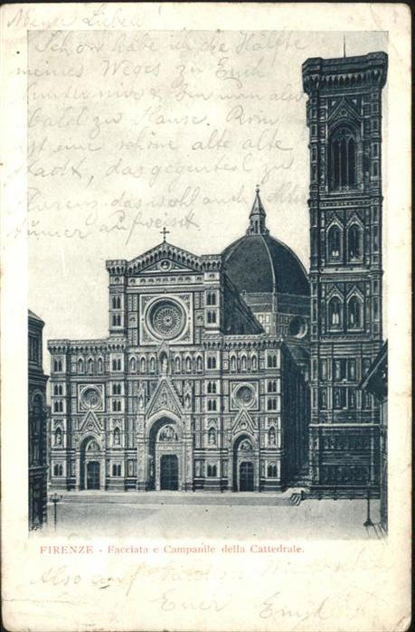 Firenze Florenz Facciata e Camanille della Cattedrale