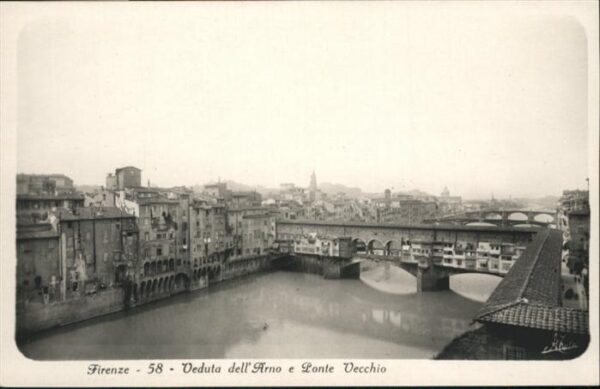 Firenze Florenz Veduta delL_Arno Ponte Vecchio