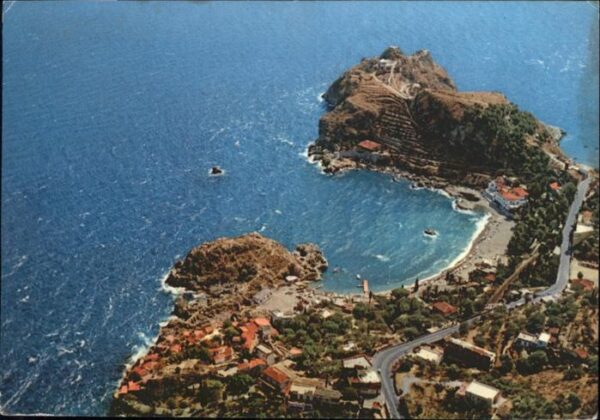 Taormina Sizilien Veduta Aerea Luftaufnahme Isola Bella
