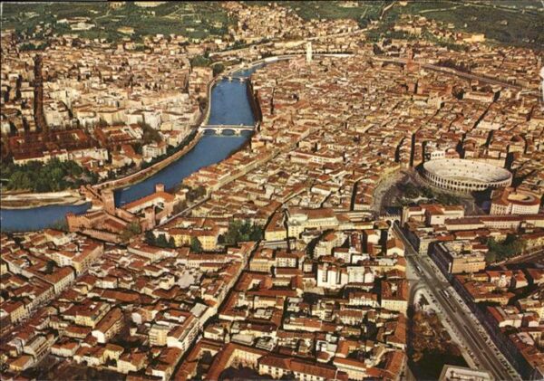 Verona Veneto Luftaufnahme