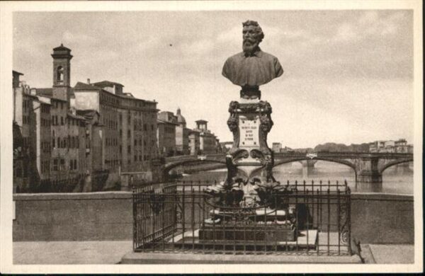 Firenze Florenz Ponte Vecchio Monumento B Cellini