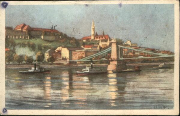Varhegy Brücke Schiff