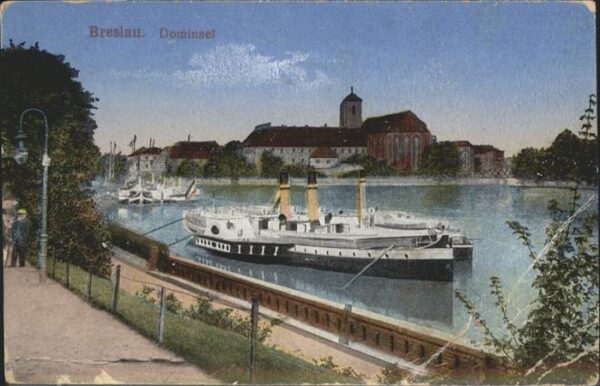 Breslau Niederschlesien Dominsel Schiff