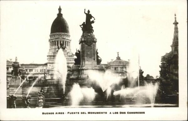 Buenos Aires Fuente Monumento Dos Conoresos