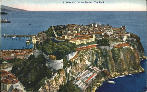 Monaco Le Rocher The Rock Schiff Fliegeraufnah