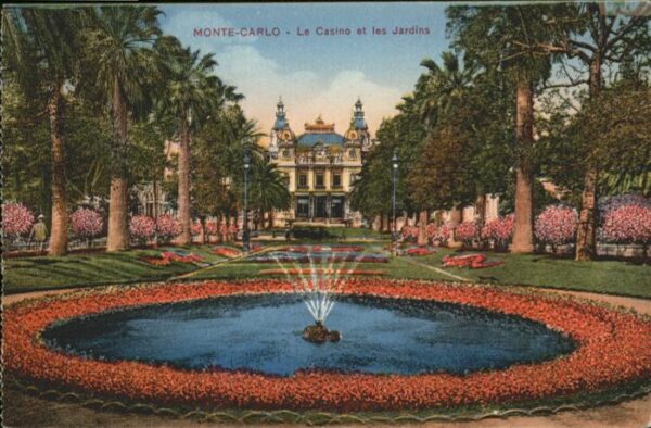 Monte-Carlo Casino Jardins Springbrunnen