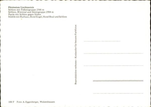 Vaduz Schloss Falknisgruppe Säntisgruppe Rath – Bild 2