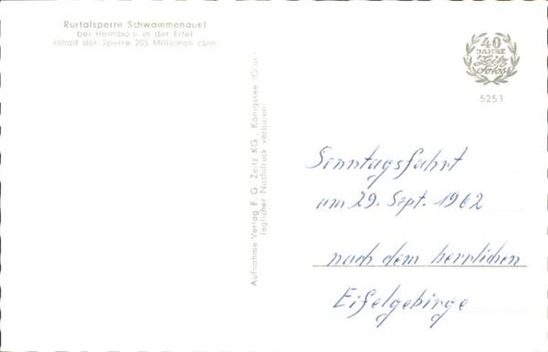 Schwammenauel Rurtalsperre Eifel – Bild 2
