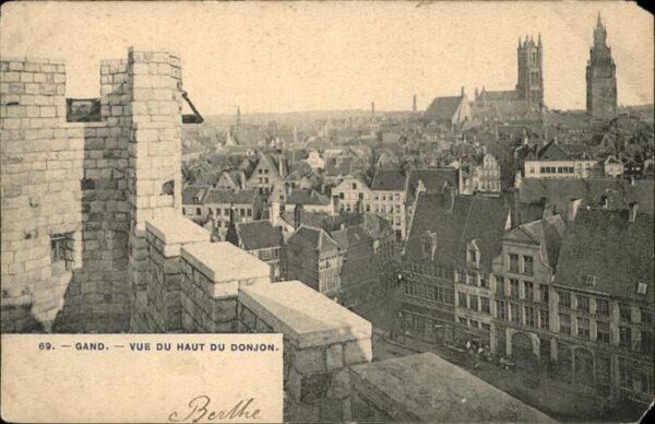Gand Belgien Vue du haut du Donjon