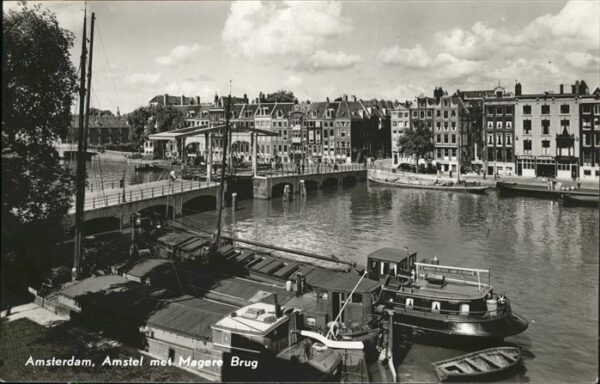 Amsterdam Niederlande Brücke Schiff
