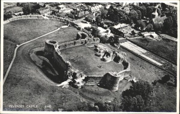 Pevensey Castle Fliegeraufnahme
