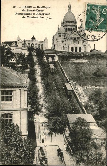 Seilbahn Standseilbahn Paris Basilique Funiculai