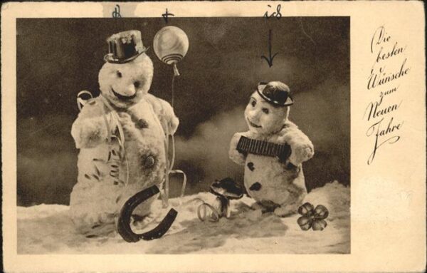 Neujahr Schneemann